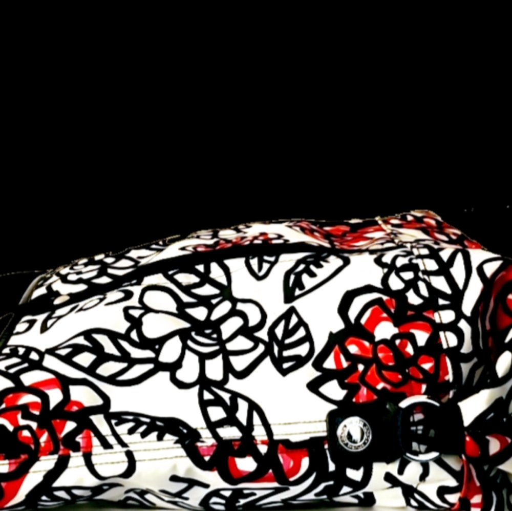 #0102 COACH POPPY GRAFITTI SCRIBBLE FLOWERS TOTE Or BABYBAG - Picture 7 of 11